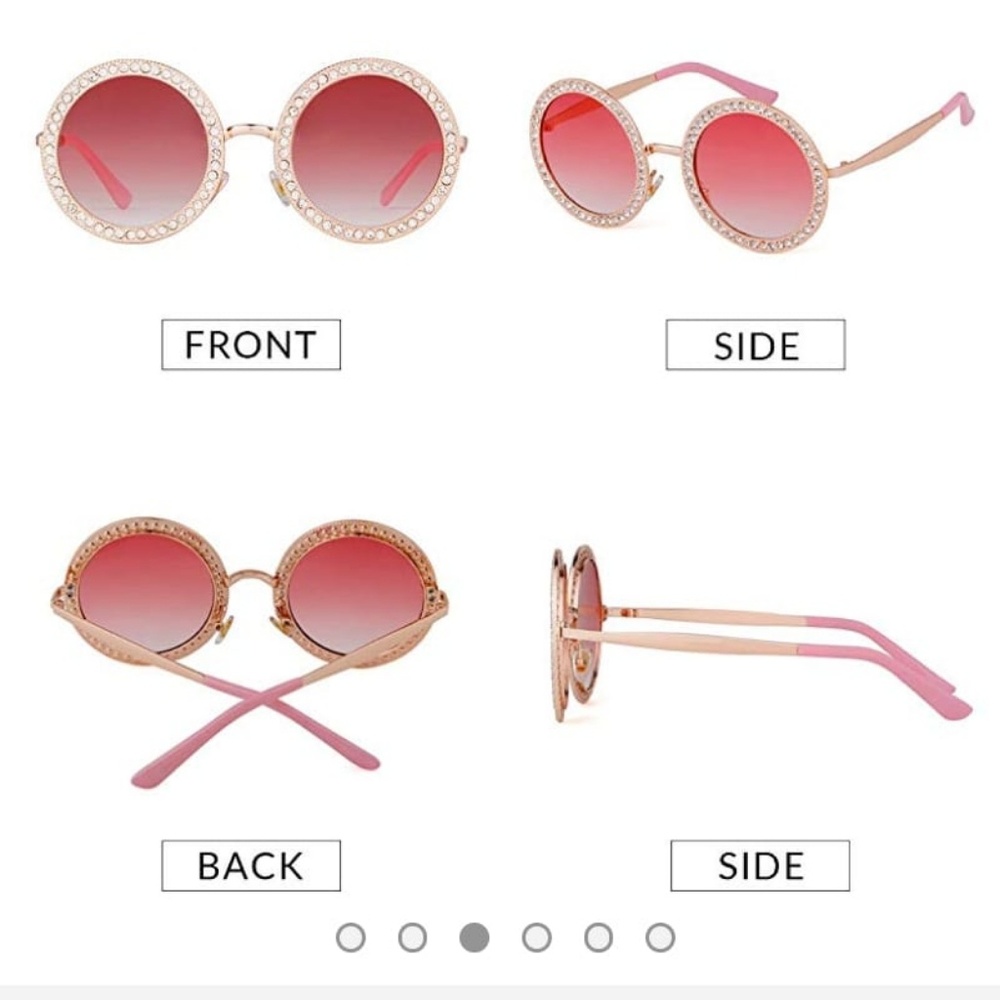 HIGH QUALITY MATERIALS  round sunglasses is made o - Picture 2 of 2